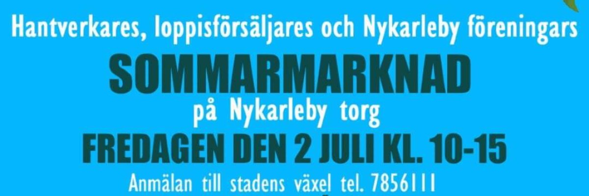 Föreningarnas sommarmarknad 2.7.2021
