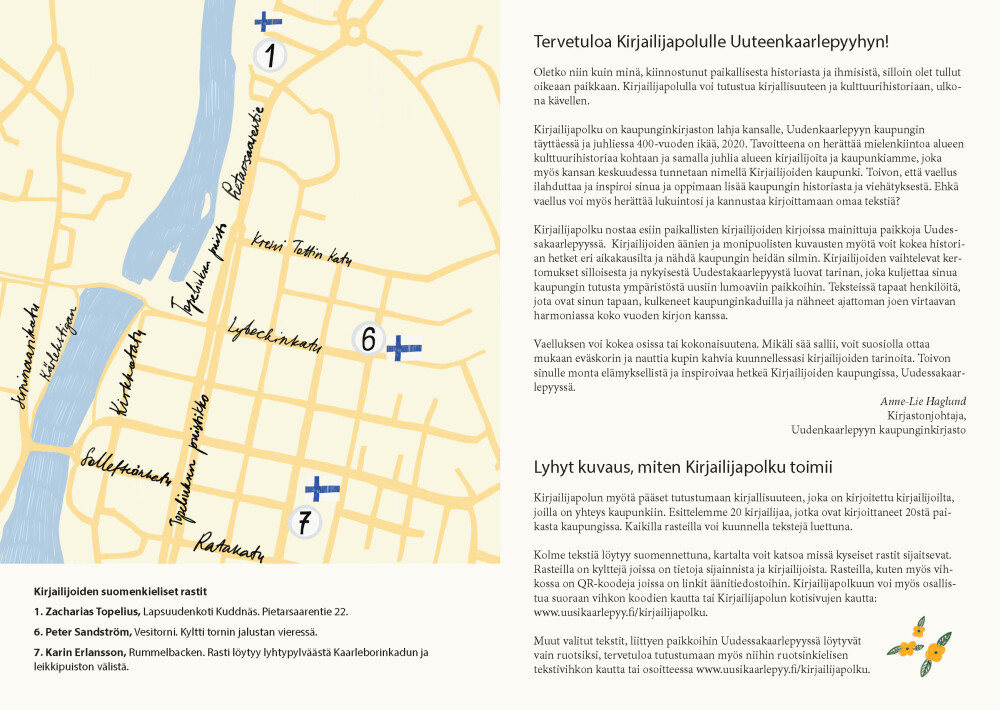 Kirjailijapolku » Uudenkaarlepyyn kaupunki