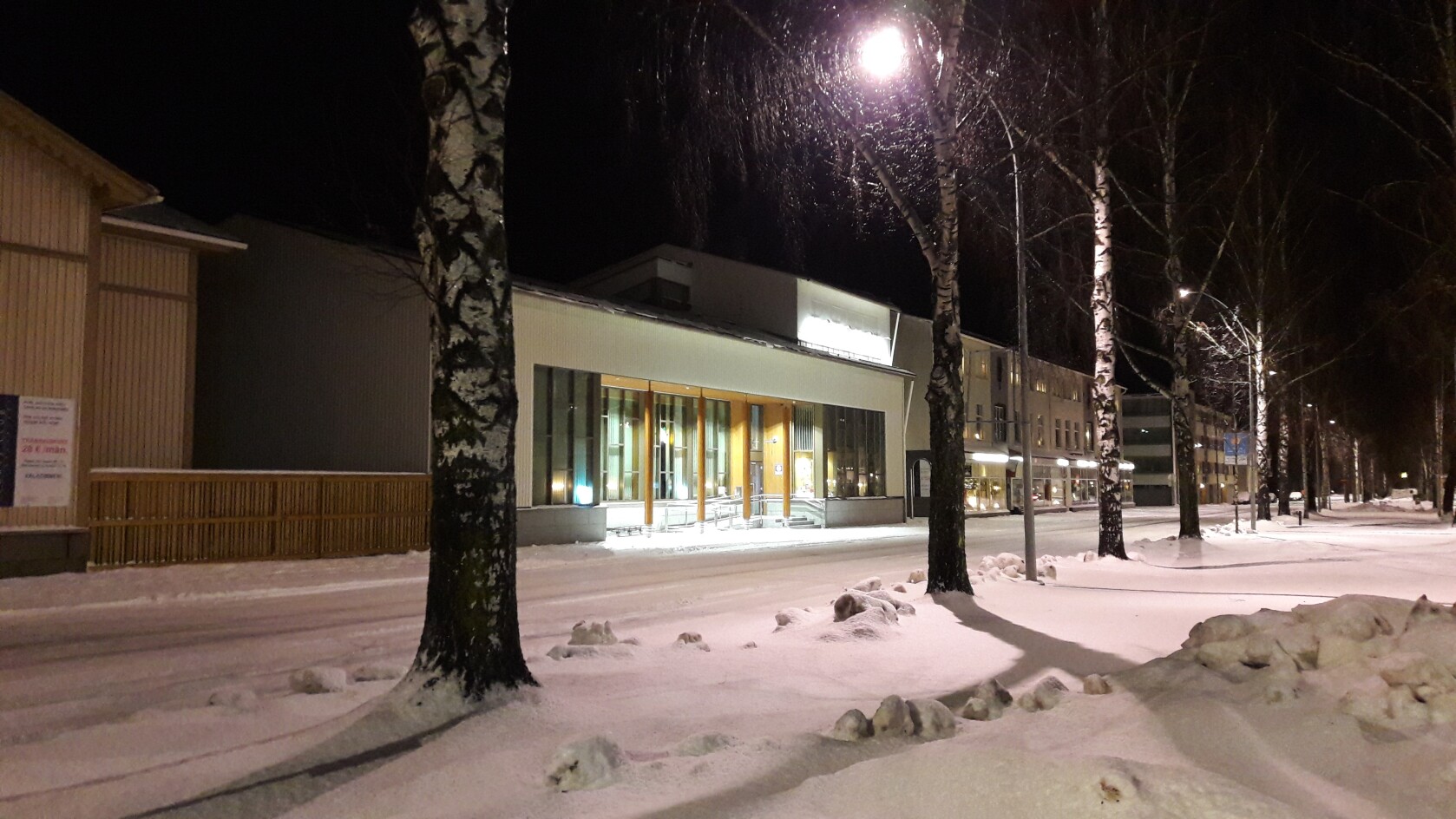 Nykarleby stadsbibliotek vinter